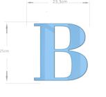 Acrílico Espelhado Decorativo Alfabeto Letra B Azul