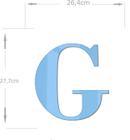 Acrílico Espelhado Decorativo Alfabeto Letra G Azul