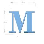 Acrílico Espelhado Decorativo Alfabeto Letra M Azul
