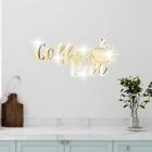 Acrílico Espelhado Decorativo Cozinha Coffe Bar Dourado - Decore Papéis de Parede