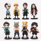 Action Figure Kit 8 Peças Demon Slayer Kimetsu No Yaiba