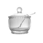 Açucareiro 11cm Pearl Com Colher De Cristal Chique Moderno Para Mesa - 1 Unidade - Wolff