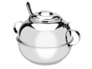 Açucareiro aço inox com tampa e colher 500g Ravinox 000411