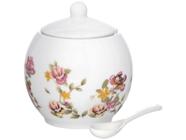 Açucareiro de Porcelana com Colher Hauskraft Le Jardin