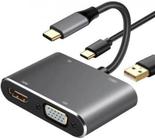 Adaptador cabo usb-c 4 em 1 vga hdmi usb 3.0 usb-c gvbrasil cbm.38601