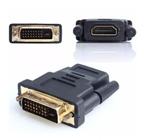 Adaptador Conector Dvi Digital 24+1 Macho Para Hdmi Fêmea