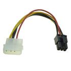 Adaptador Conversor de Energia Molex 4 Pinos para PCI-Express 6 Pinos