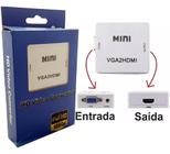 ADAPTADOR CONVERSOR DE VGA x HDMI COM ÁUDIO (SEM CABO P2/P2)