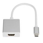 Adaptador Conversor USB C 3.1 Type C Macho Para HDMI Femea Prata