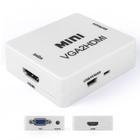 Adaptador Conversor VGA para HDMI com Áudio Auxiliar P2 VGA2HDMI + Cabo Áudio P2 p/ VGA e Tela HDMI