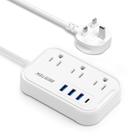 Adaptador de plugue de viagem BESTEK tipo G dos EUA para o Reino Unido com 3 tomadas AC