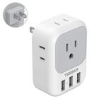 Adaptador de plugue TESSAN US para o Japão tipo A com 4 tomadas AC, 3 USB