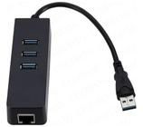 Adaptador de rede USB 3.0 Gigabit 1000 Mbps com HUB 3 Portas USB 3.0 e Porta RJ45 10/100/1000 - Para Computador PC Noteb