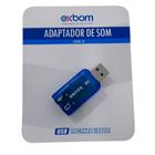 Adaptador De Som Azul Novo Modelo Usb 7.1 Para Notebook