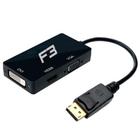 Adaptador displayport x hdmi + vga + dvi 3 em 1 jc-dp3in1 f3