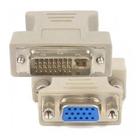 Adaptador Dvi-i 24+5 Pinos Macho P/ Vga 15 Pinos Femea