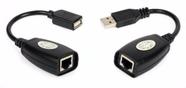 Adaptador Extensor USB 50 Metros Via Cabo de Rede UTP RJ45 Cat5e - Xdgtl