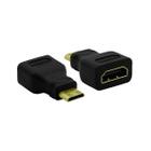 Adaptador HDMI. Micro Hdmi Para Hdmi Smartphones TVs Projetores 4K FULL HD Pino Gold 24K Preto