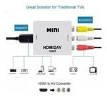 Adaptador Hdmi X Rca + Cabos Hdmi Av Video 1080p Envio Hj Nf