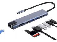 Adaptador Hub Tipo C Air M1 M2 Pro 8 Em 1 Usb-c Hdmi 4k