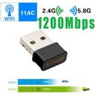 Adaptador Mini USB WiFi 802.11AC Dongle Network Card 1200Mbps 2.4G & 5G Dual Band Wireless Wifi Receiver para laptop desktop - SANLIN BEANS