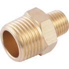 Adaptador niple redução 1/2x1/4" npt latão macho/macho - Vonder