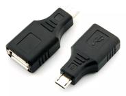 Adaptador OTG USB A Fêmea Para Micro USB V8