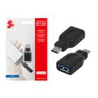 Adaptador Otg Usb-c Tipo- Type-c Macho X Usb 3.0 Fêmea - 5+