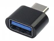 Adaptador OTG USB Fêmea para Tipo C Macho Original Preto