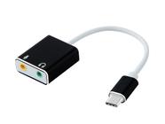 Adaptador p2 3.5mm duas vias para usb-c