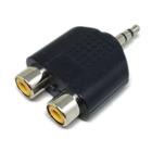 Adaptador p2 macho stereo x 2 rca femea amarelo - LELONG