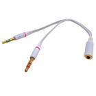 Adaptador p3 femea x p2 macho branco md9 - 9258