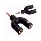 Adaptador Para Fone Headset Microfone P2 X P3 Áudio - King