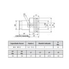 Adaptador para mandril m3-m5-1/8" tam 1