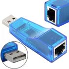 Adaptador Placa Rede Lan Wireless Externa Usb 2.0 Azul Rj45