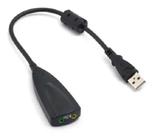 Adaptador Placa Som Usb 7.1 Áudio Notebook Pc Windows - KNUP