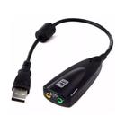 Adaptador Placa USB de Som 7.1 Fone e Microfone