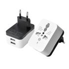 Adaptador Power Travel Plug ICEVEIN Europe para os EUA com 2 USB