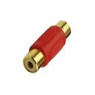 Adaptador RCA femea x femea vermelho BULLZ AUDIO PCT 10un.