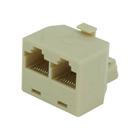 Adaptador Rede Rj45 2 Fêmeas x 1 Macho