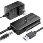 Adaptador SATA para USB CLAVOOP com alimentação para HDD SSD de 2,5/3,5 polegadas