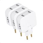 Adaptador Tomada Plug T Articulado 2 USB 16A 250v Kit 3 Und - Tex Web