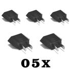 Adaptador Tomada Saida 110/220v Chato novo para antigo 5pcs - oem