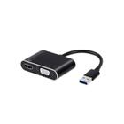 Adaptador USB 3.0 2 em 1 HDMI VGA - Conectividade Versátil