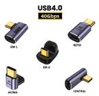 Adaptador USB-C 4.0 40gbps Macho para Fêmea Áudio Vídeo