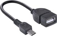 Adaptador USB Fêmea Para Micro USB Com Função OTG - UFMU-OTG - Vinik