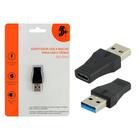 Adaptador USB para USB-C, 5+, Preto - 003-0142