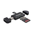 Adaptador USB Tipo C 3 em 1 - Leitor de Cartões OTG para Mini Câmera, TF e SD