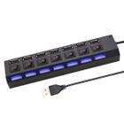 Adaptadores Usb Cabo Hub 2.0 7 Portas Com Led E Entrada - Guiro