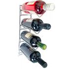 Adega para Parede Suporte para 4 Garrafas de Vinho MS Aramados Cromado